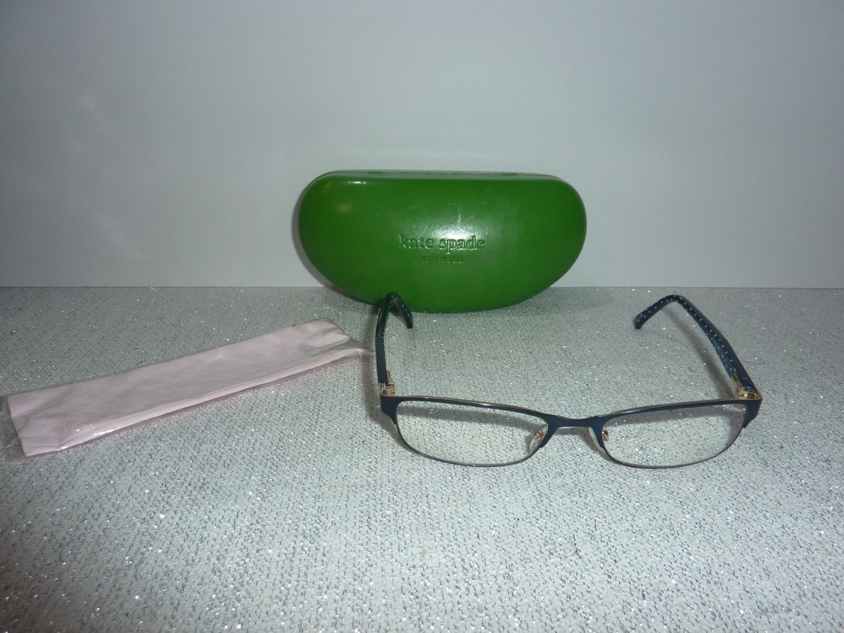 Kate Spade New York Ambrosette Eyeglass Frames-Navy Polka Dots-Rectangle Kate Spade New York Ambrosette Eyeglass Frames-Navy Polka  main image 2