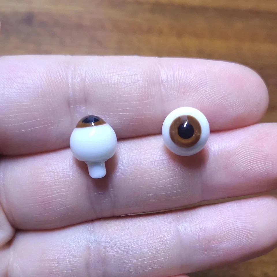 6mm-24mm Marrón Vidrio Ojos Globo BJD Muñeca Dollfie Renacido Hacer Manualidades Foto 3 de 4