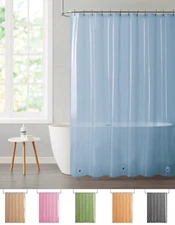 Kate Aurora Transparent 6 Gauge Non-Toxic PEVA Shower Curtain - Assorted Colors
