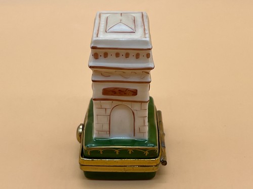 Limoges Porcelain France Arc De Triomphe shaped Peint Main trinket / jewelry box - Picture 3 of 8