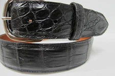 GENUINE ALLIGATOR BLACK  BELTS