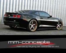 CUP Seitenschweller Ansätze SCHWARZ für Chevrolet Camaro 5 V SS Skirts Leisten 