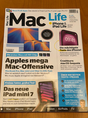 MacLife 01 2025 Nr. 281 Die ersten Macs mit M4-Chip Das neue iPad mini 7