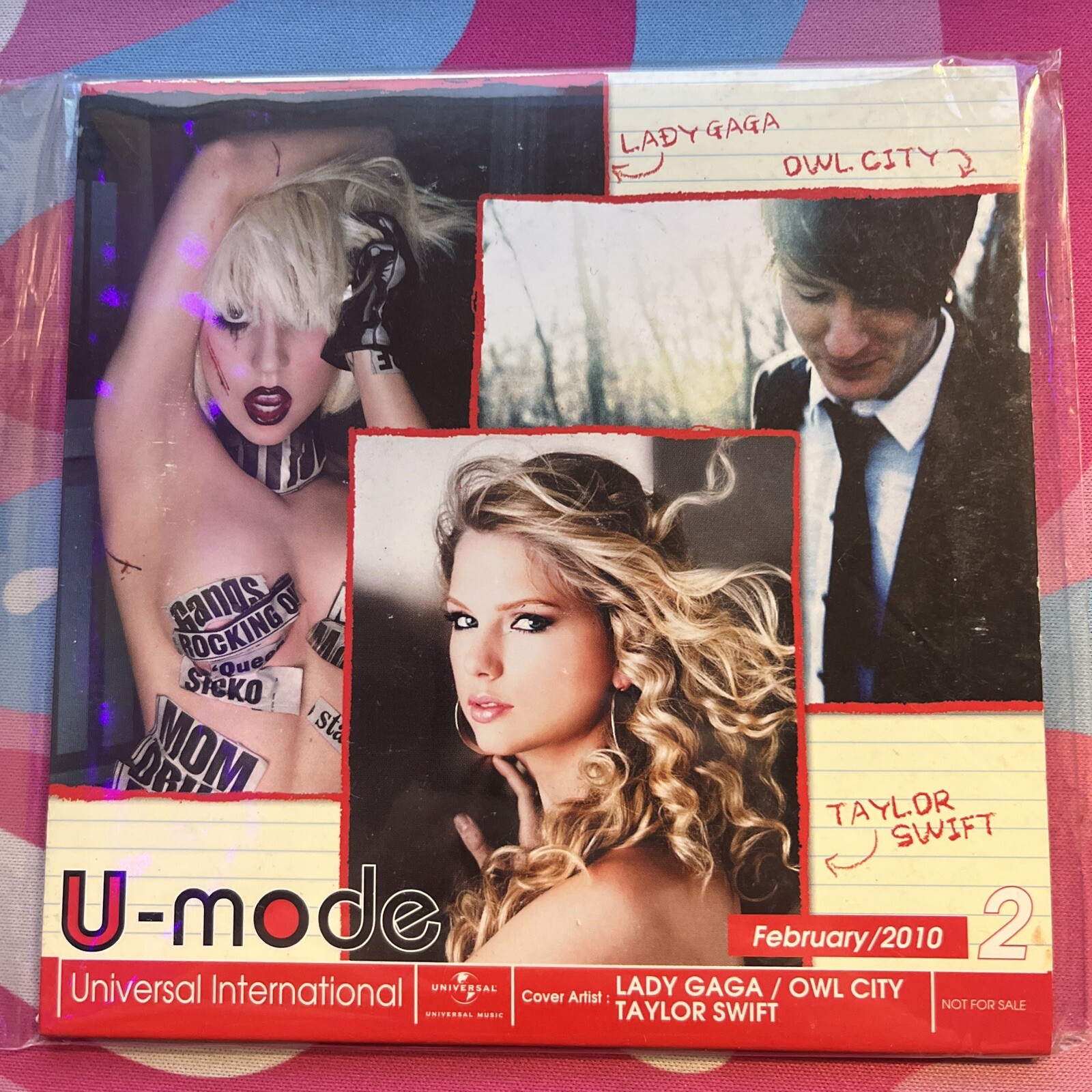 U-MODE FEBRUARY 2010 (CD Japan Featuring Owl City /Taylor Swift / Lady Gaga)