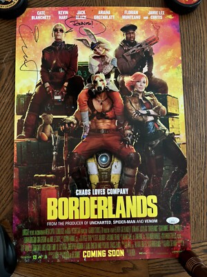 Borderlands Movie Poster Signed By Jamie Lee Curtis Rare JSA Certified