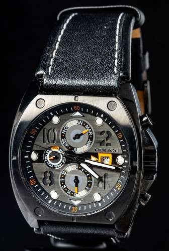 Police Dynamite Black Men's Quartz Watch -- Working, Ø44mm Case - Picture 2 of 8