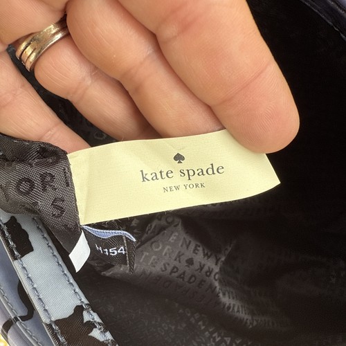 Kate Spade Black Cat Periwinkle Tote Bag Handbag Purse - Picture 9 of 9