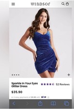 Windsor Sparkle In Your Eyes Glitter Dress Women's Size Medium