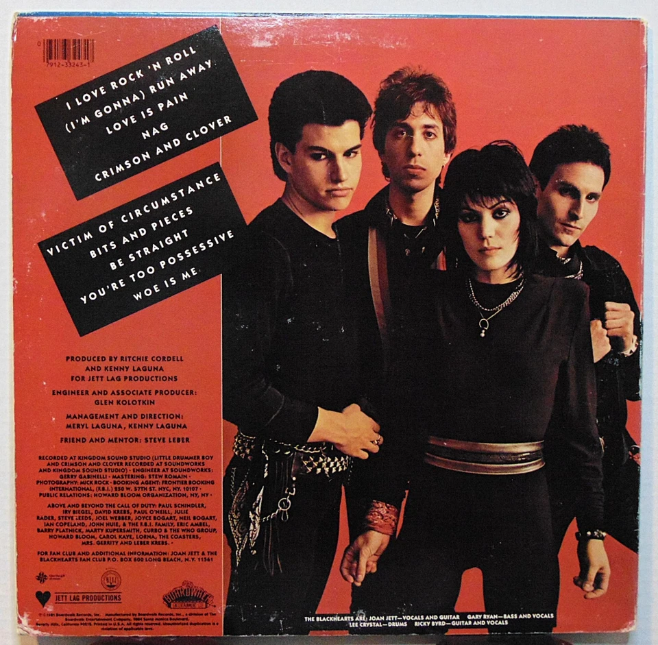 Joan Jett & The Blackhearts - I Love Rock 'N Roll 1981 Boardwalk Vinyl LP Record Foto 2 de 4