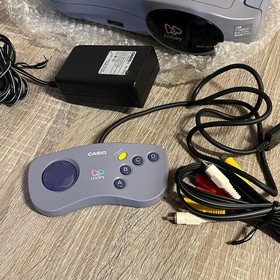 CASIO LOOPY SV-100 Game Console Complete Set Gray Tested Used Good Condition