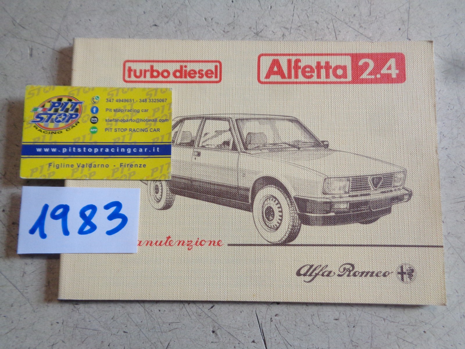 LIBRETTO USO E MANUTENZIONE ALFA ROMEO ALFETTA 2.4 TURBO DIESEL - ANNO 1983