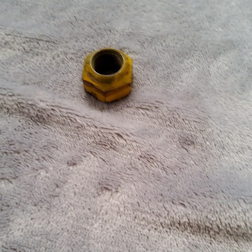 NASCAR Used in race Yellow Painted Steel Hex Nut 