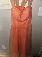 unique vintage pink and white polka dot cocktail dress