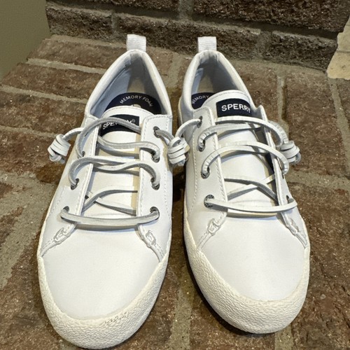 Sperry White Leather size US 8.5M Women's Crest Vibe Sneaker - Picture 2 of 21