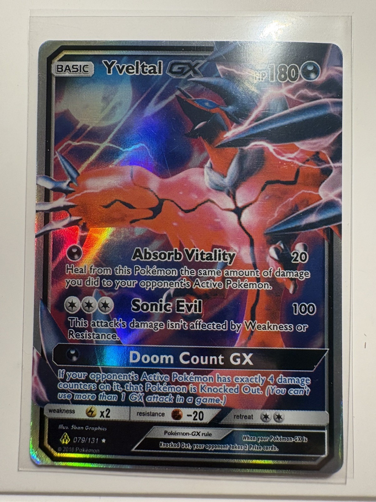 Yveltal GX 79/131 Sm-Forbidden Light Holo