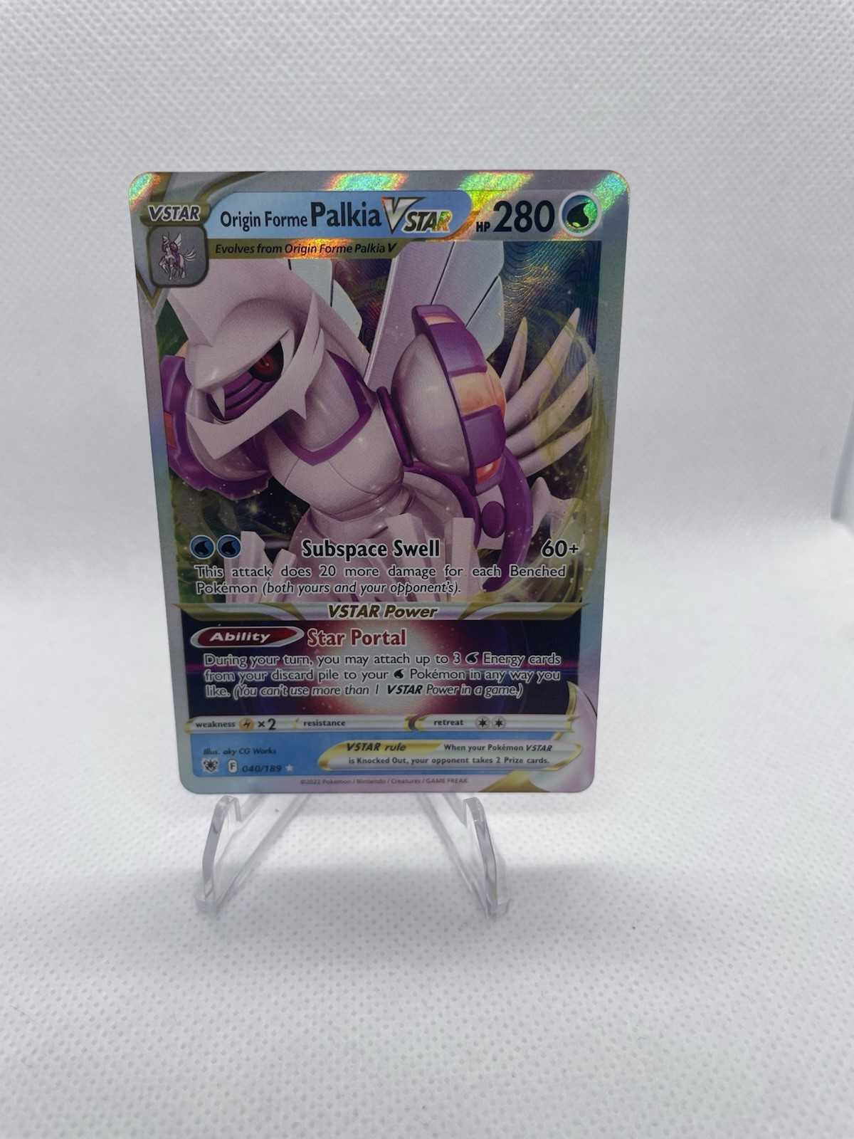 Origin Forme Palkia VSTAR 40/189 Astral Radiance UR Full Art Holo ENG 280 HP