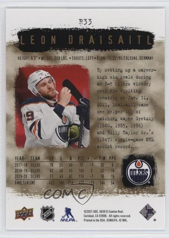 2020-21 SP Authentic 2000-01 Retro Spectrum /100 Leon Draisaitl #R33 - Image 2 of 2