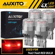 Pack4 7440 7443 Pure RED High Bright Brake Tail Stop Light LED Bulb For Honda ED