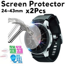2Pcs 24mm-43mm Tempered Glass Screen Protector Crystal Watch Protect Screen Film