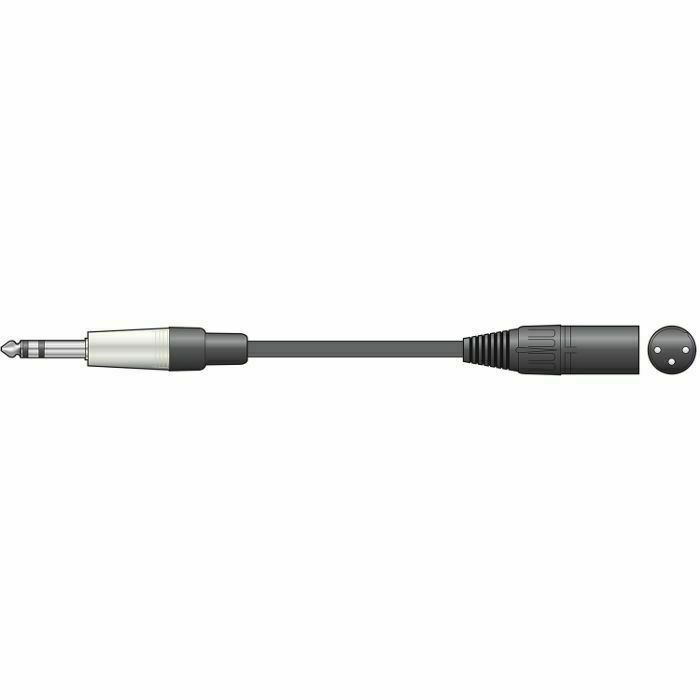 Citronic 6.3mm TRS Jack Plug To Male XLR Connector Classic Audio Cable (1.5m)