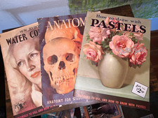 VINTAGE Art Books soft cover LOT of three Walter Foster's  5,  6  Anatomy