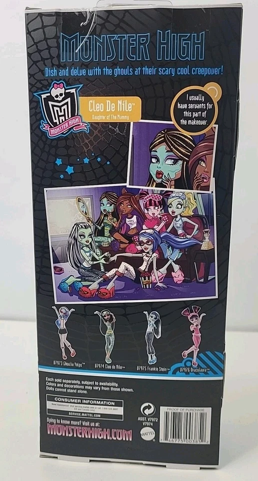 Monster High Dead Tired Cleo De Nile Daughter of the Mummy 2010 NIB - Image 4 of 4