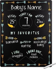 Tiny Idea  s Arrows Baby Milestone Chalkboard, Gender-Neutral Baby Photo Prop