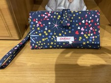 Cath Kidston 100% Cotton PVC Material Card Holder And Purse With Wristlet Strap
