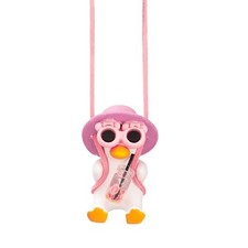Cute Swinging Duck Car Mirror Hanging Accessories,Rearview Mirror Pink