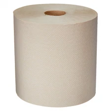 Toallas papel rollo duro 1 capa Kraft 7.9 pies reciclable 800 pies 6 rollos