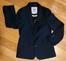 Boy Size 10 Black N Bianco Navy Blue Blazer