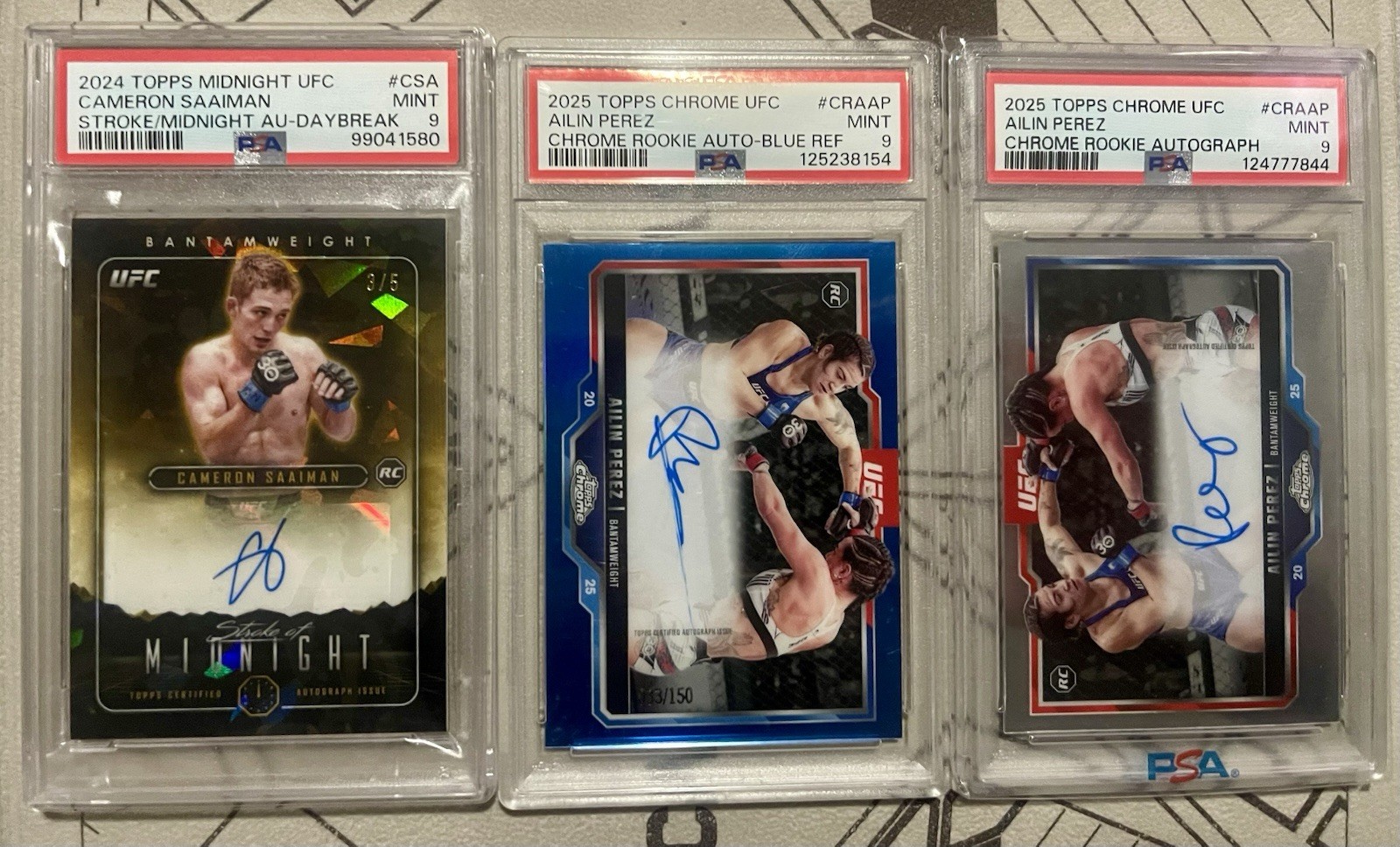 25 UFC Auto Card Lot, PSA Graded view 2