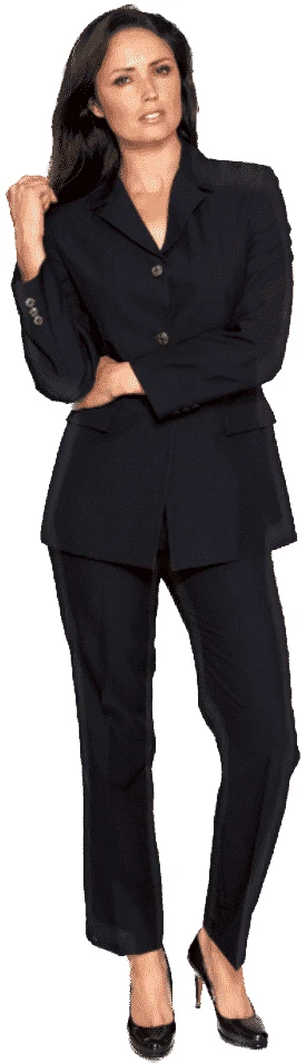 Black 2 PC Trouser Suit Women Casual Wear Women's Clothing David Barry Size 18