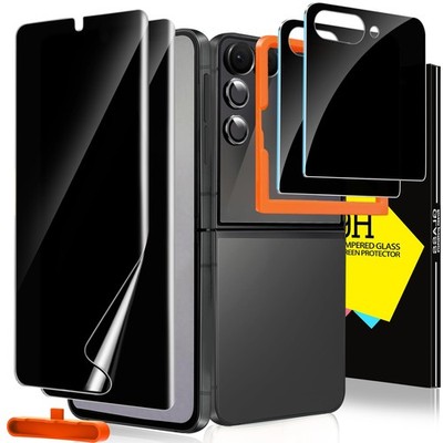 Milomdoi 6 in 1 Privacy Screen Protector for Samsung Galaxy Z Flip 7 6.8 inch 