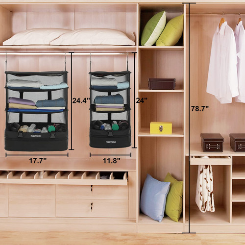 Portable Hanging Travel Shelves Bag Packing Cube Organizer Suitcase Storage L... - Imagen 5 de 6