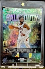 Donovan Mitchell 2025-26 Topps Chrome Ball Of Duty Green Refractor #BD-7 /99