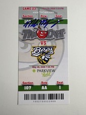 Mike Montgomery Signed 2009 Fort Wayne Tincaps vs Burlington Bees Ticket MiLB
