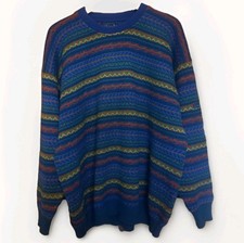 Pringle Nick Faldo Knitted Jumper Sweater Multicolour Fairisle | Mens Size Large