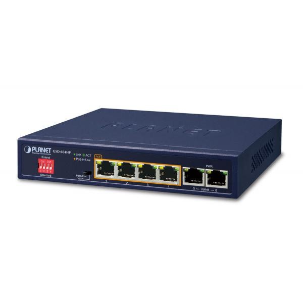PLANET GSD-604HP switch di rete Non gestito Gigabit Ethernet [10/100/1000] Suppo