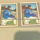 Bowman 1989 Ken Griffey Jr. #220 Autographed Card Lot (2) Mariners