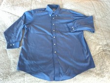 Brooks Brothers 346 Regular Fit Non-Iron Shirt Mens 17-2/3 Blue Cotton L/S