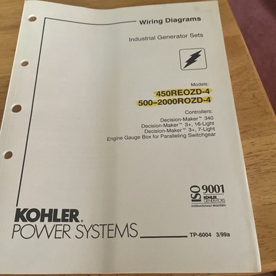 Kohler Power Systems Wiring Diagrams Industrial Generator Sets Manual