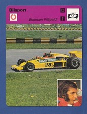 1980 Swedish Sportscaster Auto Racing #48-03 Emerson Fittipaldi