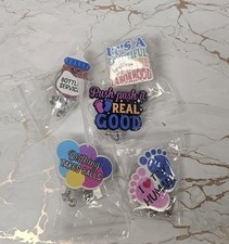 5Pcs Funny Badge Reel Cute Nurse Badge Reel with Retractable Alligator Clip