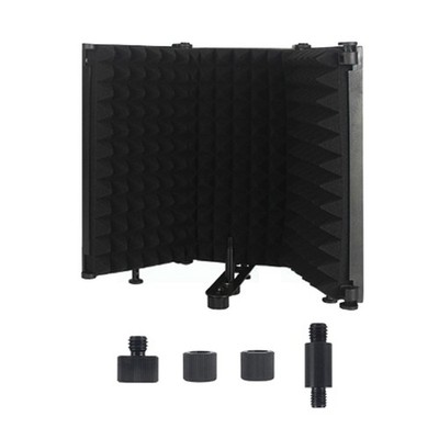 Einstellbarer Mikrofon Isolationsschutz Faltbar Studio Aufnahme Mikrofon Filter6964