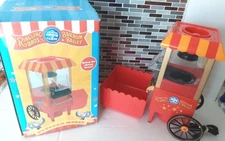 Ringling Brothers Popcorn Cart Popcorn Maker With Box,Butter Melter, & Bowl GUC