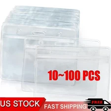 100x Medicare Holder Protector Sleeves Clear PVC For Credit Card Business Card