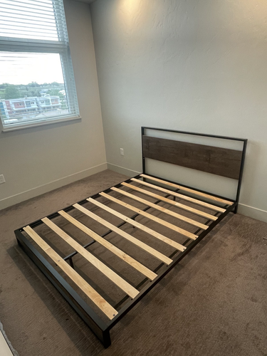 bed frame and mattress set