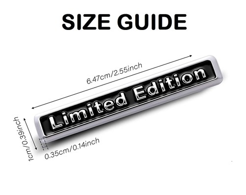 FIT MINI CAR GLOSSY BLACK METAL 3D LIMITED EDITION LOGO AUTO BADGE STICKER DECAL - Picture 2 of 6