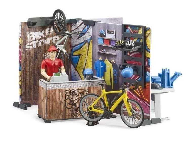 BRUDER Store Of Bikes With Workshop Scale Ladder 1 16 BRU63120